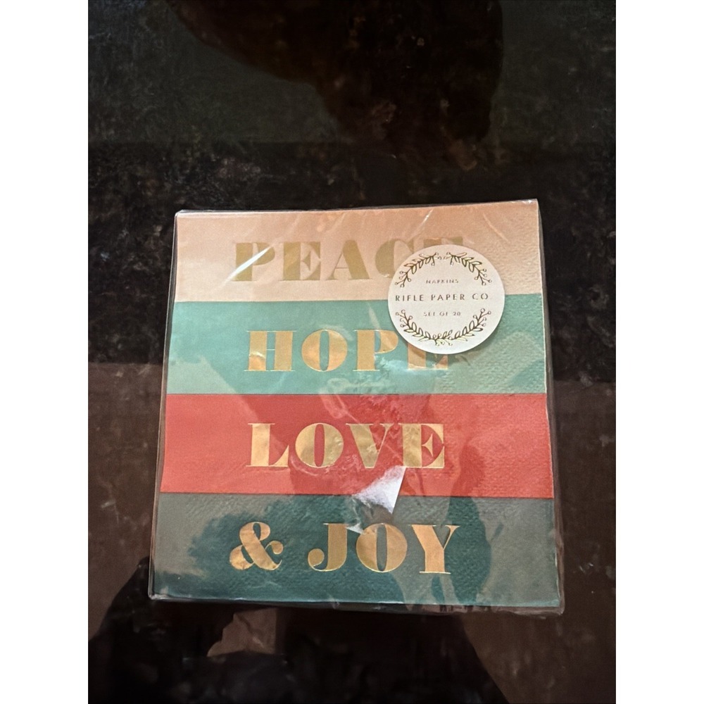 Rifle Paper Co Napkins Set Of 20 New In Package Christmas Cocktail Elegant Party